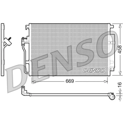 Imagem de DENSO DCN17056 Condensador com secador 669x458x16 R134a 669mm