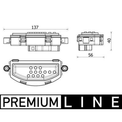 Imagem de Regulador, ventilador do compartimento dos passageiros MAHLE ORIGINAL ABR 158 000P