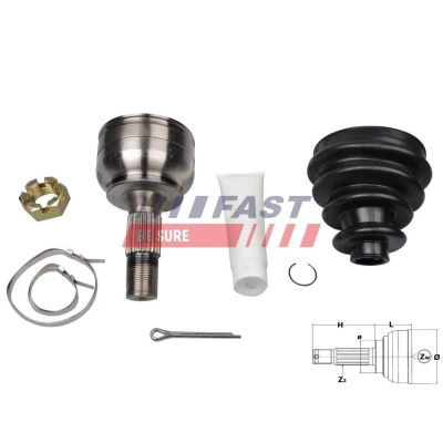 Imagem de FAST FT25037K Ponteira de Transmissão do lado da roda PEUGEOT: Expert I Van, Camião plataforma/Chassis, CITROËN: Jumpy Van