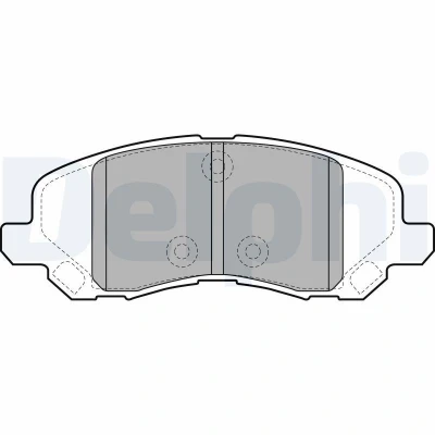Imagem de DELPHI LP2038 Jogo de pastilhas para travão disco com avisador sonoro desgaste chapa anti ruído acessórios DODGE: Caliber, JEEP: Patriot