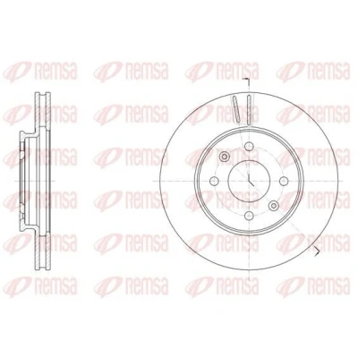 Imagem de REMSA Disco de travão Eixo dianteiro 256, 256mm 22mm 4 100mm ventilado 61784.10 Discos