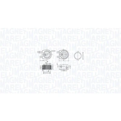 Imagem de MAGNETI MARELLI 350300001900 Radiador de Óleo RENAULT: CLIO 2, MEGANE 2 Kombi, Kangoo I Express, VOLVO: S40 I, V40 Carrinha