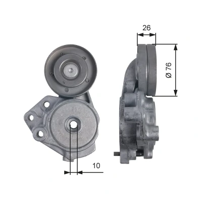 Imagem de GATES T39173 Polia Tensora FleetRunner Micro V Stretch Fit VOLKSWAGEN: Passat B6 Sedan, Scirocco III, Polo Hatchback, SEAT: Ibiza 4, 4 ST