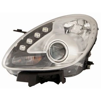 Imagem de ABAKUS 667 1118RMLDEM1 Farol Principal à direita H7, LED, H1 crómio transparente com motor de regulação do alcance dos faróis PX26d, P14.5s