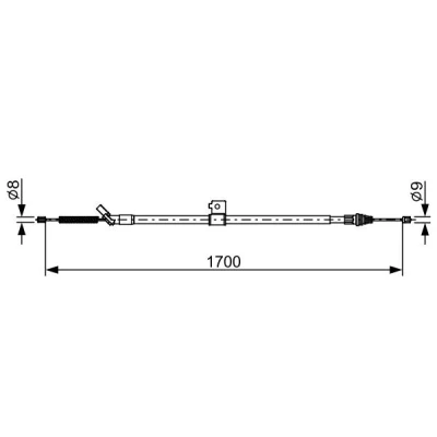 Imagem de BOSCH 1 987 482 631 Cabo de Freio Mão 1700mm