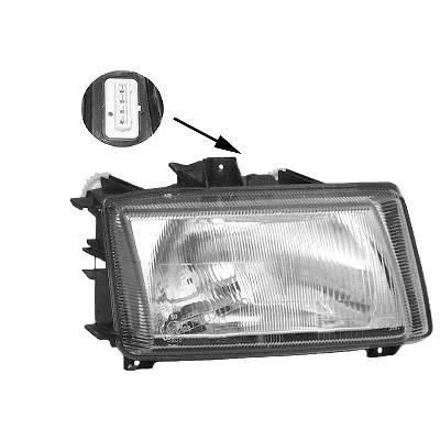 Imagem de VAN WEZEL 5826962 Farol Principal à direita H4 para circulação pela sem motor de regulação do alcance dos faróis P43t