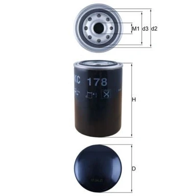 Imagem de MAHLE ORIGINAL KC 178 Filtro de Combustível aparafusado DAF: CF 85