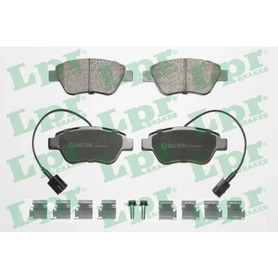 Imagem de LPR 05P1656K Jogo de pastilhas para travão disco com parafusos acessórios FIAT: Punto II Hatchback, 500 Grande Hatchback