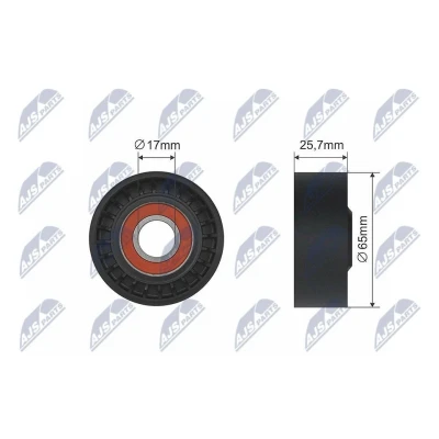Imagem de NTY RNK FR 011 Polia Tensora PEUGEOT: 307 Hatchback, 407 SW, Carrinha, CITROËN: C3 I II, C5 II FORD: Focus C Max