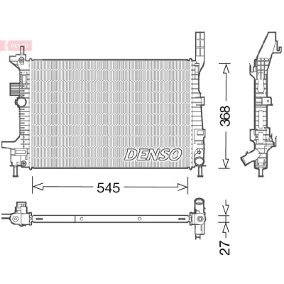 Imagem de DENSO DRM10029 Radiador, arrefecimento do motor 545 378 27 FORD: FOCUS 3 Turnier, Transit Connect V408 Van