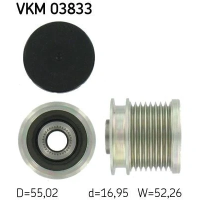Imagem de SKF VKM 03833 Polia Roda Livre do Alternador 52,3
