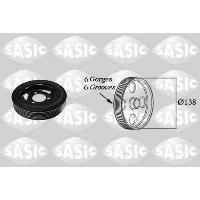 Imagem de SASIC 2156025 Polia da Cambota 138 BMW: 1 Hatchback, 3 Sedan, MINI: Countryman, PEUGEOT: 3008 II SUV, 508 I SW, 308 SW 2