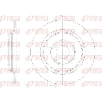 Imagem de REMSA Disco de travão Eixo traseiro 310mm 10mm 5 cheio 62519.00 42510TLAA00,42510TNYE00 Discos