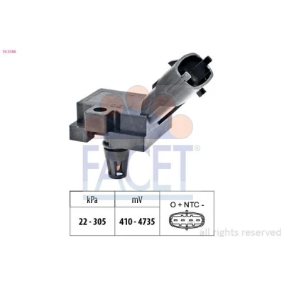 Imagem de FACET 10.3186 Sensor 22kPa 305kPa Made in Italy OE Equivalent FORD: MONDEO 4, VOLVO: XC90 I