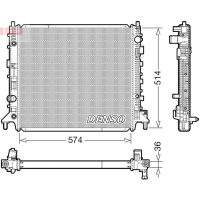 Imagem de DENSO DRM99013 Radiador, arrefecimento do motor 574 514 36 CHEVROLET: Camaro VI Coupe