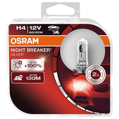Imagem de OSRAM 64193NBS HCB Lâmpada, farol de longo alcance H4 12V 60/55W Halogéneo HONDA: Jazz 2, Civic 7 Limousine, VOLKSWAGEN: Polo III Variant