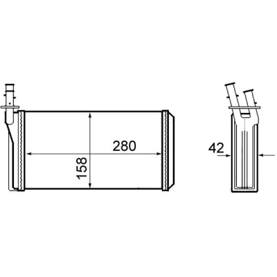 Imagem de MAHLE ORIGINAL AH 63 000S Radiador Quente