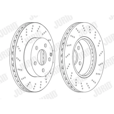 Imagem de JURID 562619JC 1 Disco de travão 295,3 28 5 112 perfurado/ventilado revestido sem parafusos MERCEDES BENZ: Classe C T modell, Sedan