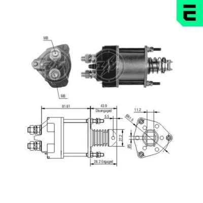 Imagem de ERA ZM1650 Interruptor electromagnético, motor de arranque