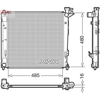 Imagem de DENSO DRM41008 Radiador, arrefecimento do motor 485 496 16