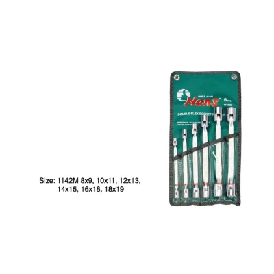 Imagem de Jogo de chaves bocas 1/2&quot;HANS 6 Peça (8 mm 19 mm) com junta