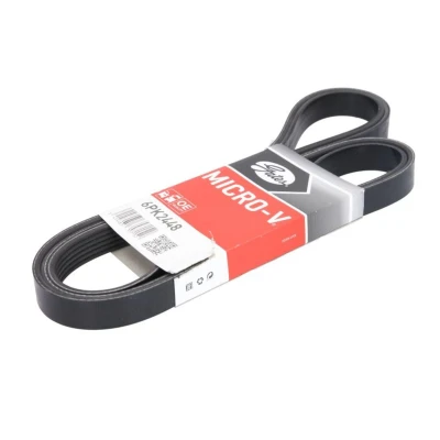 Imagem de GATES 6PK2448 Correia trapezoidal estriada 2448 6 Poliéster, EPDM (borracha de etileno propileno dieno) FleetRunner Micro V