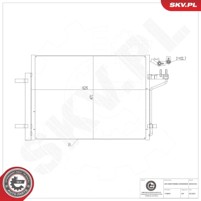 Imagem de ESEN SKV 86SKV546 Condensador com secador Alumínio 625mm