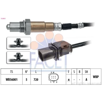 Imagem de FACET 10.8421 Sonda Lambda com material de fixação aquecimento, plana, banda larga, Rosca pré lubrificada 5