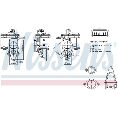 Imagem de NISSENS 98272 Válvula EGR sem radiador da recirculação dos gases de escape RENAULT: MEGANE 2 Kombi, 2, LAGUNA Grandtour
