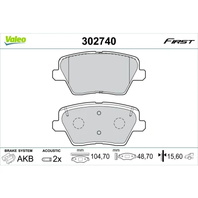 Imagem de VALEO 302740 Jogo de pastilhas para travão disco Eixo traseiro incl. contacto aviso desgaste com chapa anti ruído KIA: Proceed
