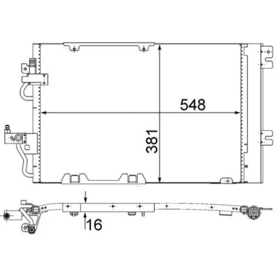 Imagem de MAHLE ORIGINAL AC 378 000S Condensador com retentor, secador 12 11,78 543 OPEL: Astra H GTC, Hatchback, Van