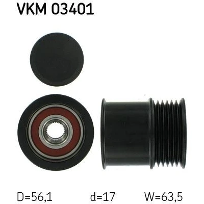 Imagem de SKF VKM 03401 Polia Roda Livre do Alternador 63,5