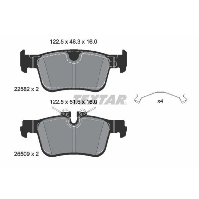 Imagem de TEXTAR 2258201 Jogo de pastilhas para travão disco preparado indicador aviso desgaste com acessórios VOLVO: V90 II Carrinha, V60