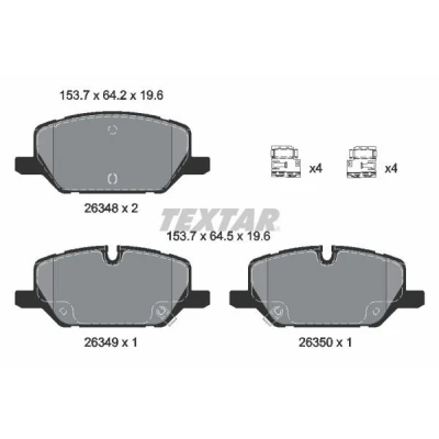 Imagem de TEXTAR 2634802 Jogo de pastilhas para travão disco com avisador sonoro desgaste acessórios OPEL: Insignia B Sports Tourer