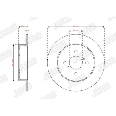 Imagem de FERODO Disco de travão SUZUKI: IGNIS 2 258mm 9,2mm 4 cheio oleado DDF3205 5561160J00,5561160J01 Discos