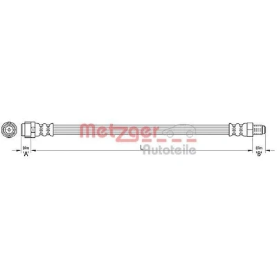 Imagem de METZGER 4110317 Mangueira de Travão 606 MERCEDES BENZ: Classe ML