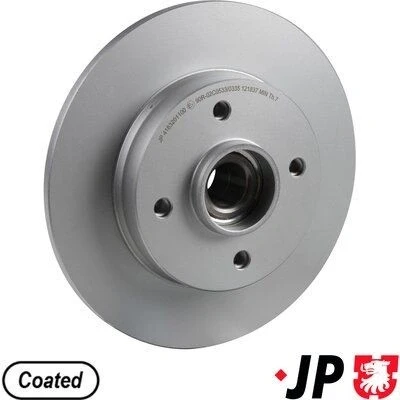 Imagem de JP GROUP 4163201100 Disco de travão Eixo traseiro 249 9 4 cheio revestido com o rolamento da roda integrado, anel sensor do ABS PEUGEOT: 307 SW