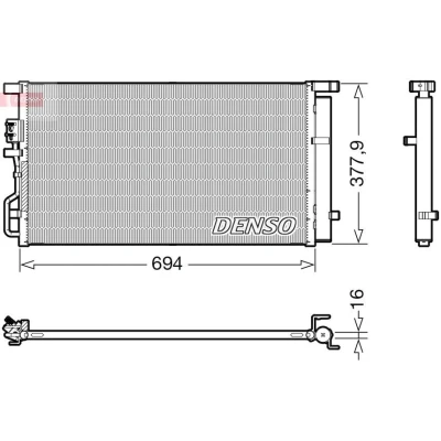 Imagem de DENSO DCN41019 Condensador com secador R 134a