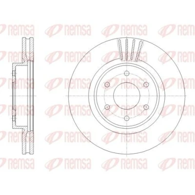 Imagem de REMSA Disco de travão NISSAN: NP300 Navara Camião plataforma / Chassis Eixo dianteiro 296, 0mm 28mm 6 ventilado 61963.10 Discos