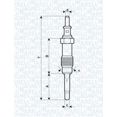 Imagem de MAGNETI MARELLI 062900046304 Vela incandescente 11,5V 10A M12X1,25 MERCEDES BENZ: Sprinter 3 T Van, Camião de plataforma/Chassis