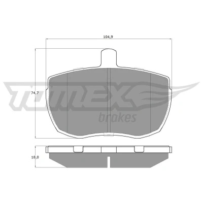 Imagem de TOMEX brakes TX 11 21 Jogo de pastilhas para travão disco Eixo dianteiro LAND ROVER: Defender SUV, SUV Cabrio, Range Rover 1