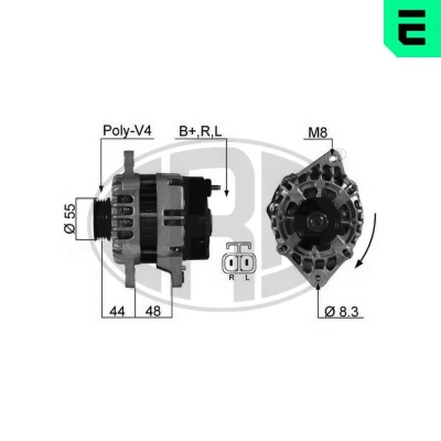 Imagem de ERA 210374A Alternador 14V 70A HYUNDAI: Getz, Atos, KIA: Picanto I