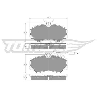 Imagem de TOMEX brakes TX 11 24 Jogo de pastilhas para travão disco FIAT: Ducato I Van, Camião plataforma/Chassis