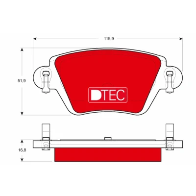 Imagem de TRW DTEC COTEC GDB1525DTE Jogo de pastilhas para travão disco com avisador sonoro desgaste parafusos pinça acessórios