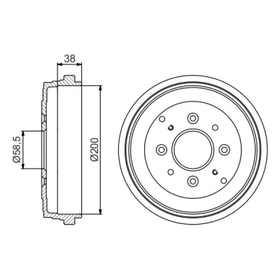 Imagem de BOSCH 0 986 477 174 Tambor de Travão 232mm Eixo traseiro