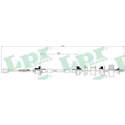 Imagem de LPR C0061C Cabo de Embreagem com afinação manual FIAT: Ducato II Van