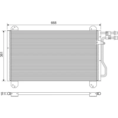 Imagem de VALEO 816891 Condensador sem secador Alumínio 361 R 134a