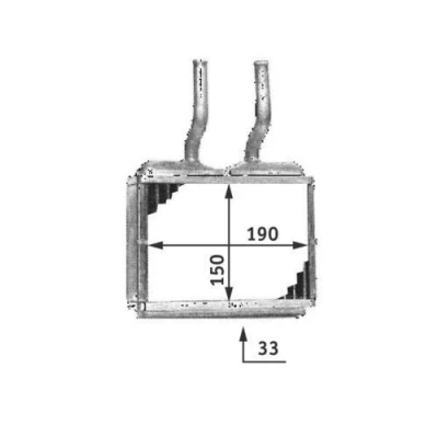 Imagem de MAHLE ORIGINAL AH 139 000S Radiador Quente OPEL: Corsa B Hatchback, Combo Van, Van
