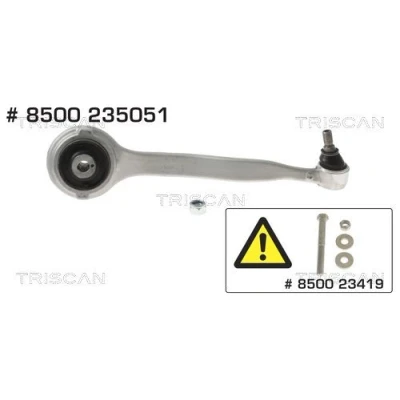 Imagem de TRISCAN 8500 235051 Braço de suspensão com articulação suspensão/guia, apoio borracha transversal Alumínio 16,2