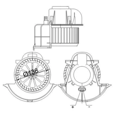 Imagem de MAHLE ORIGINAL AB 113 000S Ventilador do Habitáculo para veículos com climatização automática veículo volante à esquerda